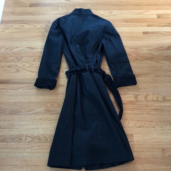 Tension denim dress with soft belt - Picture 2 of 2